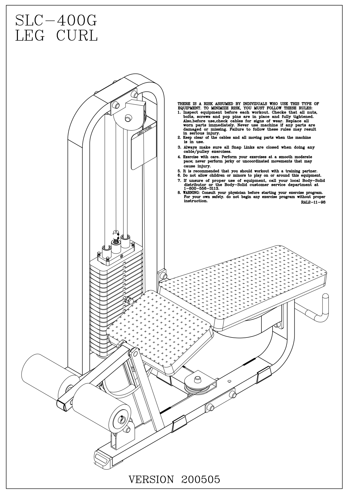 Body Solid SLC400G2, SLC400G3 User Manual