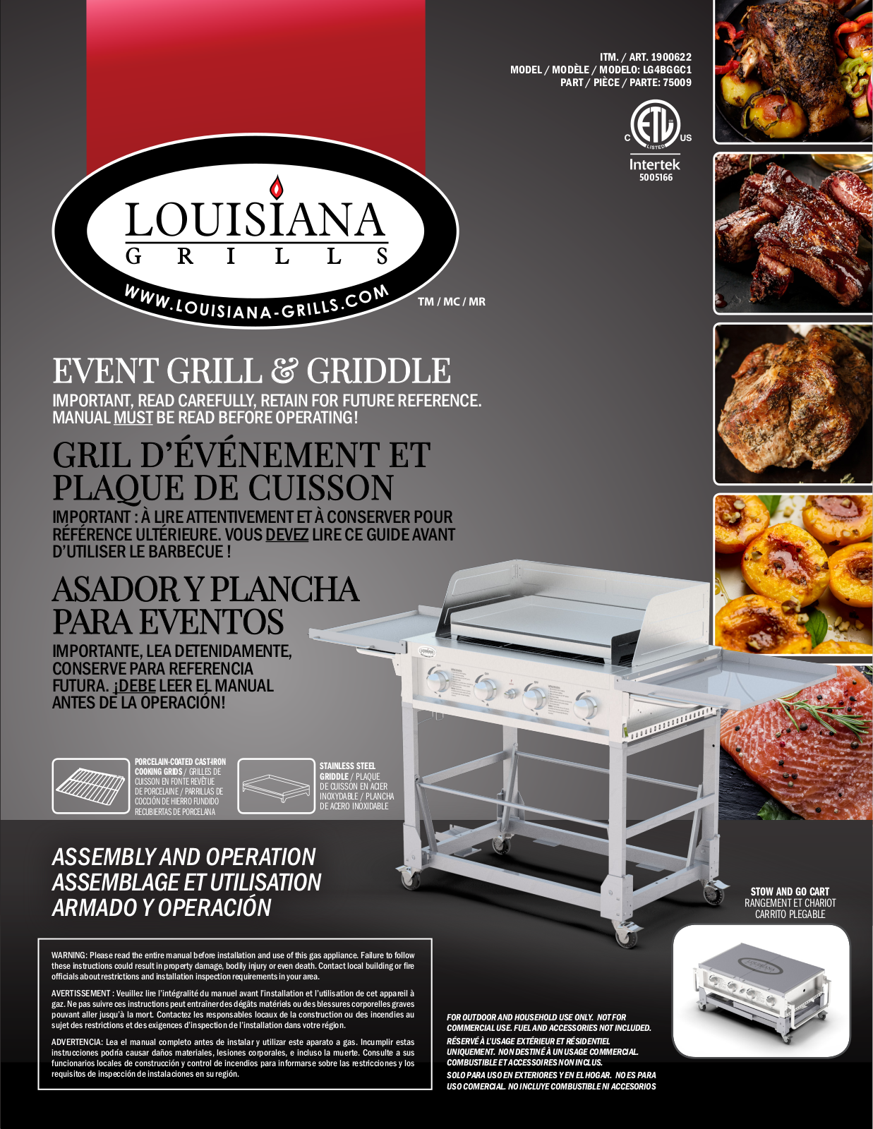 Louisiana grills G4BGGC1 User Manual