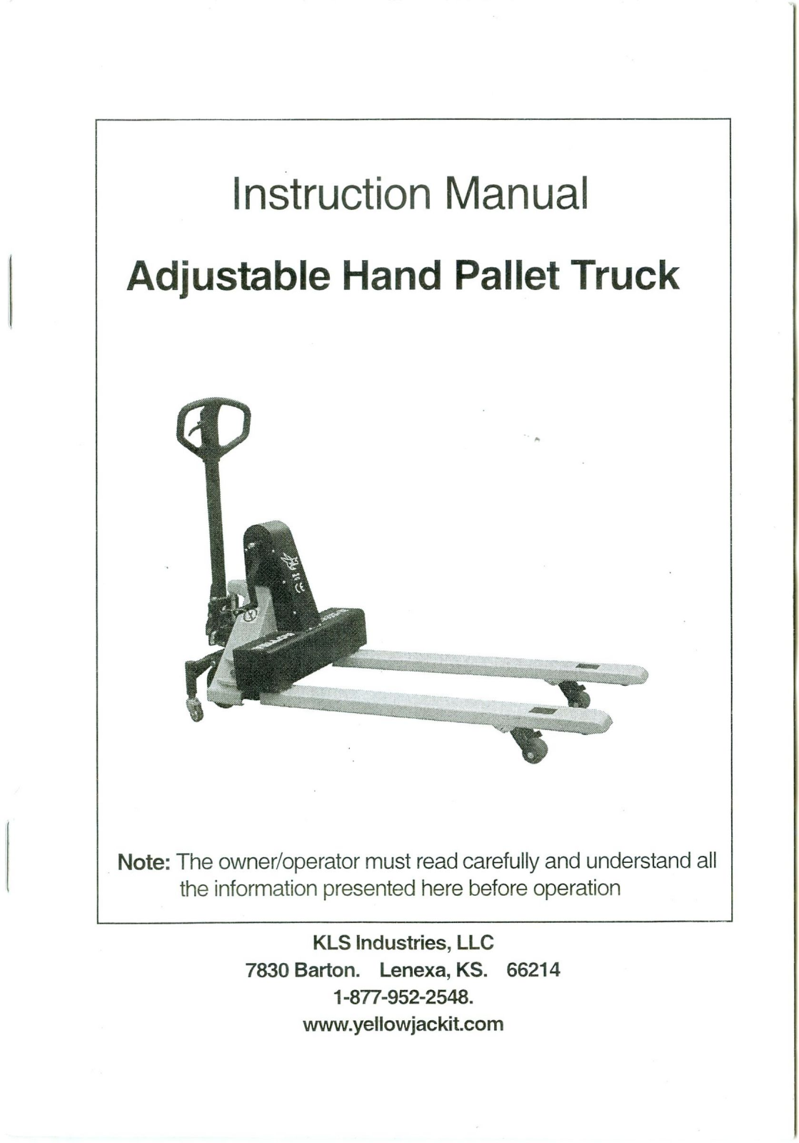 Yellow Jack-It AP10-SL User Manual