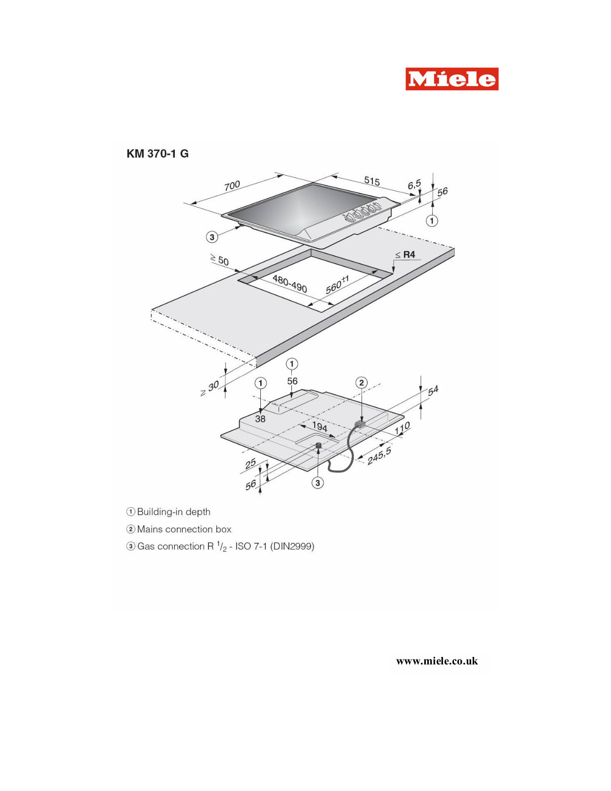 Miele KM370-1 G schematics