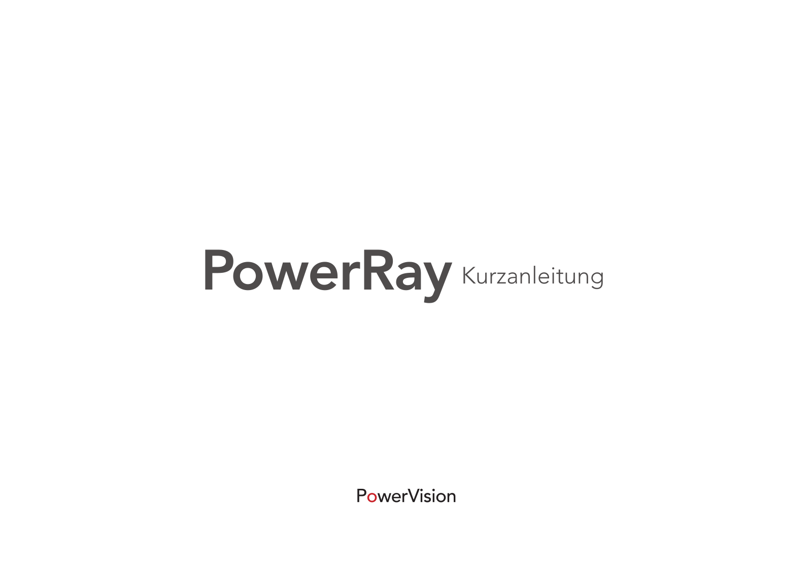 PowerVision Power Ray Quick Start Guide