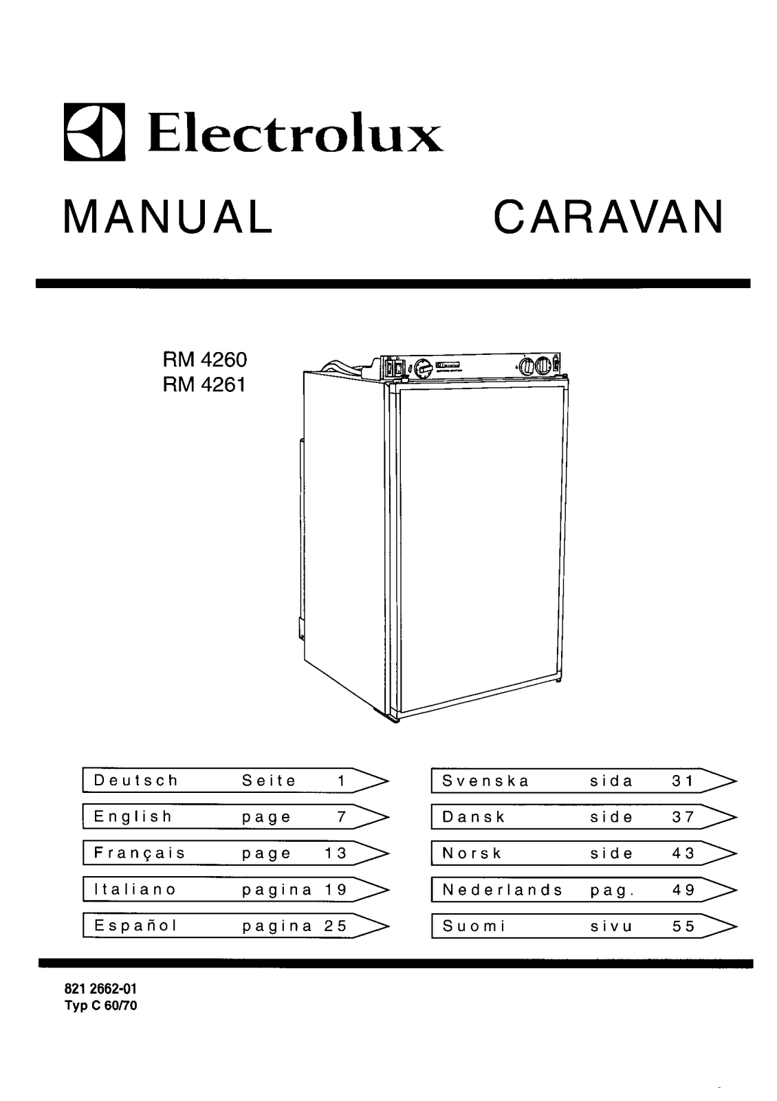 AEG-Electrolux RM4261, RM4260, RM4263F, RM4263, RM4260M User Manual