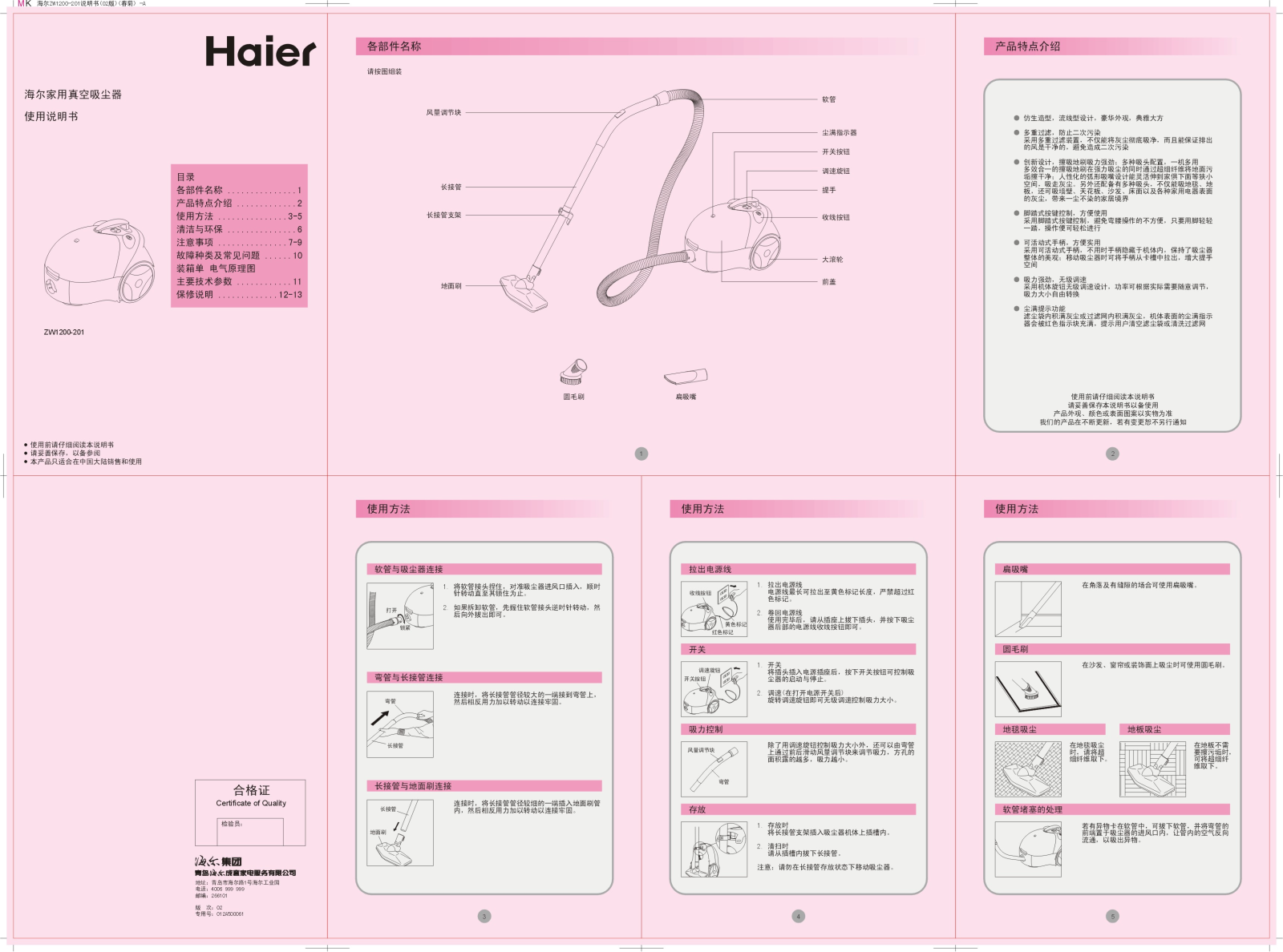 Haier zw1200-201 User Manual