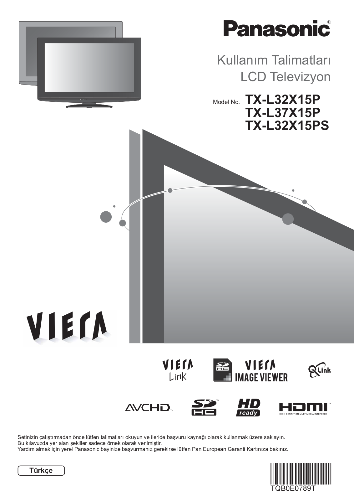 PANASONIC TX-L32X15P, TX-L32X15PS, TX-L37X15P User Manual