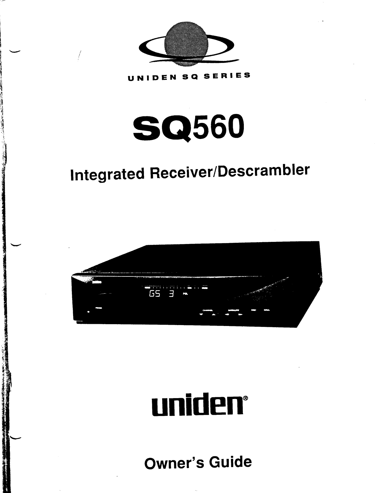 Uniden HCC9400, SQ560 User Manual