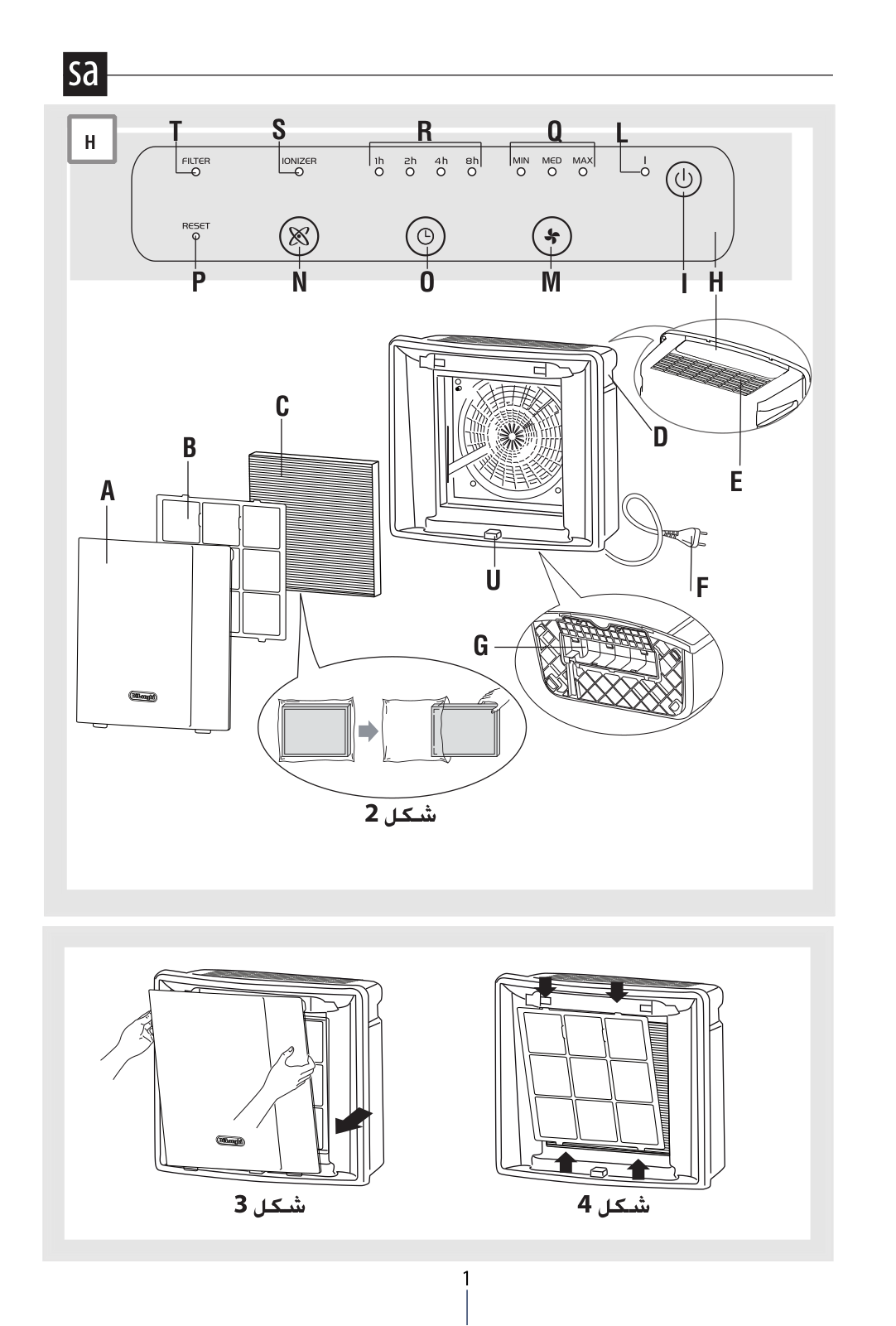 Delonghi AC100 Instruction manuals