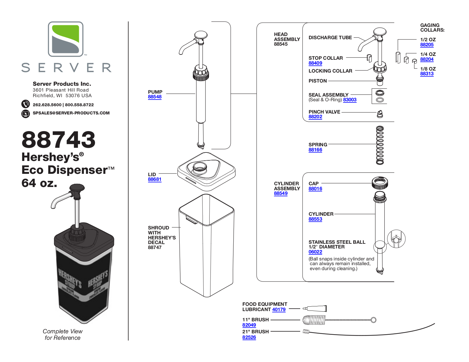 Server 88743 Parts Manual