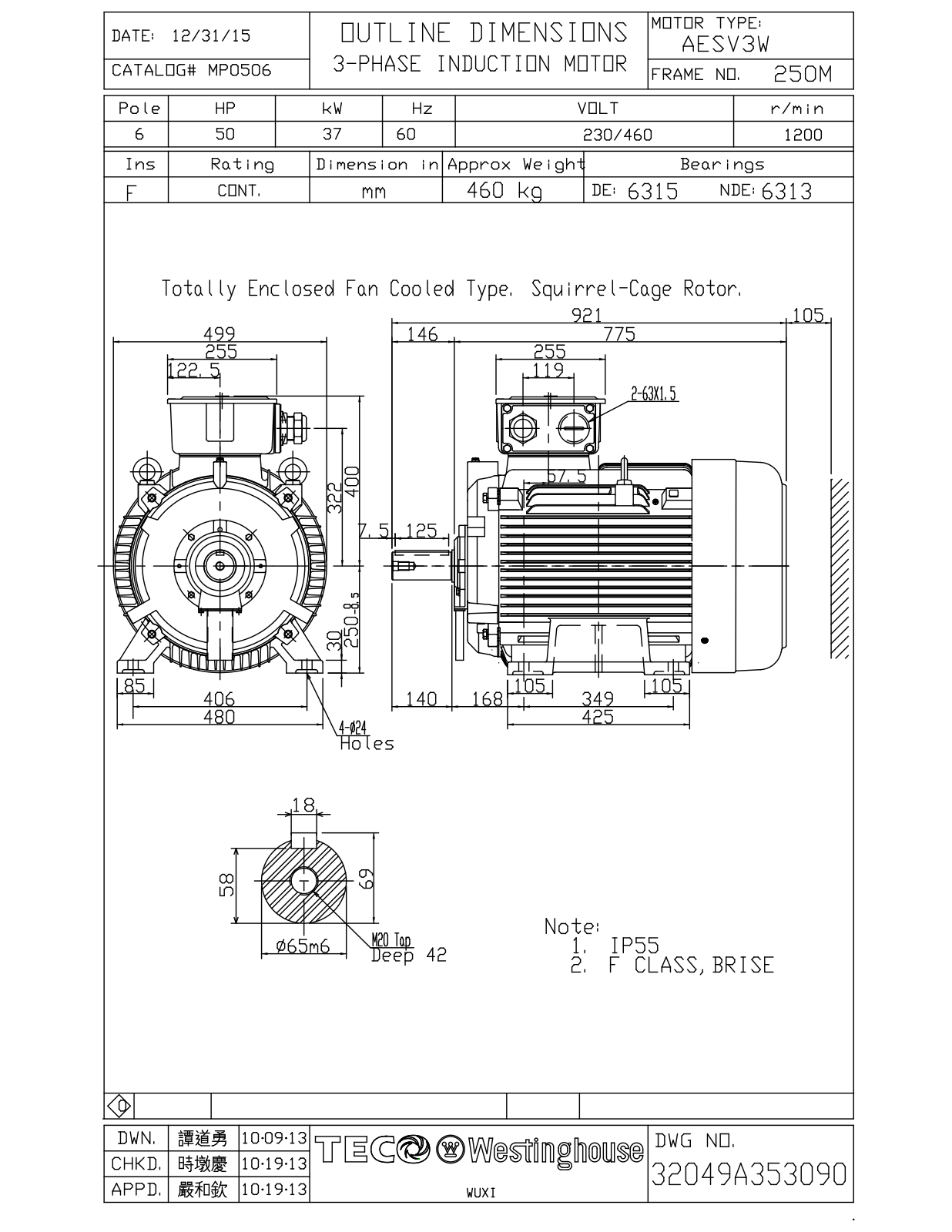 Teco MP0506 Reference Drawing