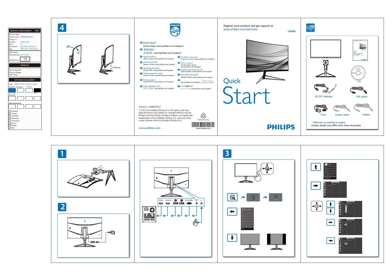 Philips 328M6FJMB/01, 328M6FJMB/69 Quick Start Guide - ManualMachine.com