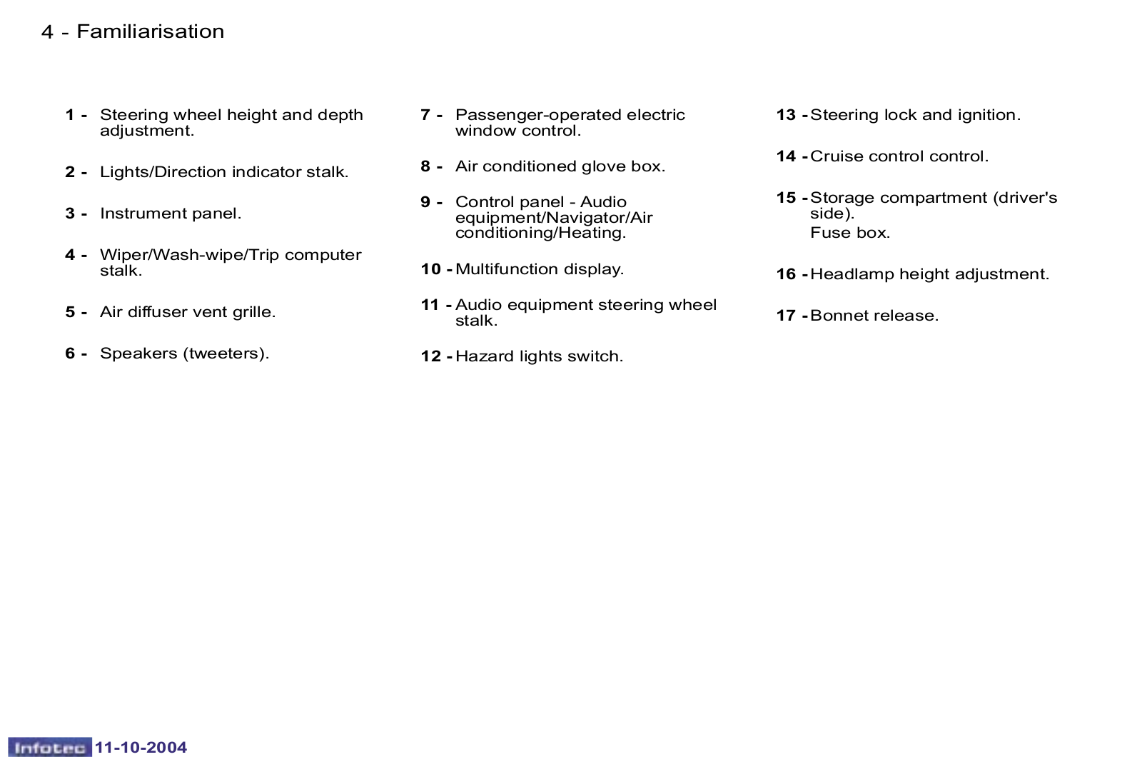 Peugeot 407 Dag       2004 Owner's Manual