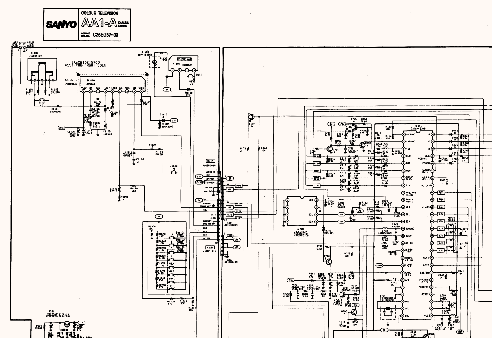 Sanyo C25EG57 Schematic