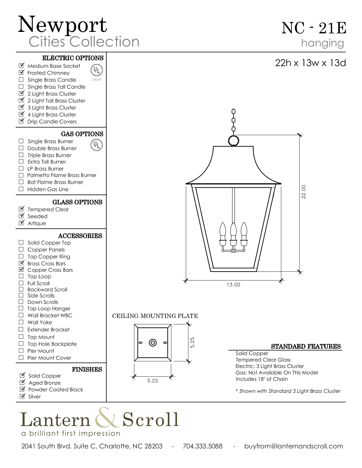 Lantern & Scroll LASC1074 Specifications - ManualMachine.com