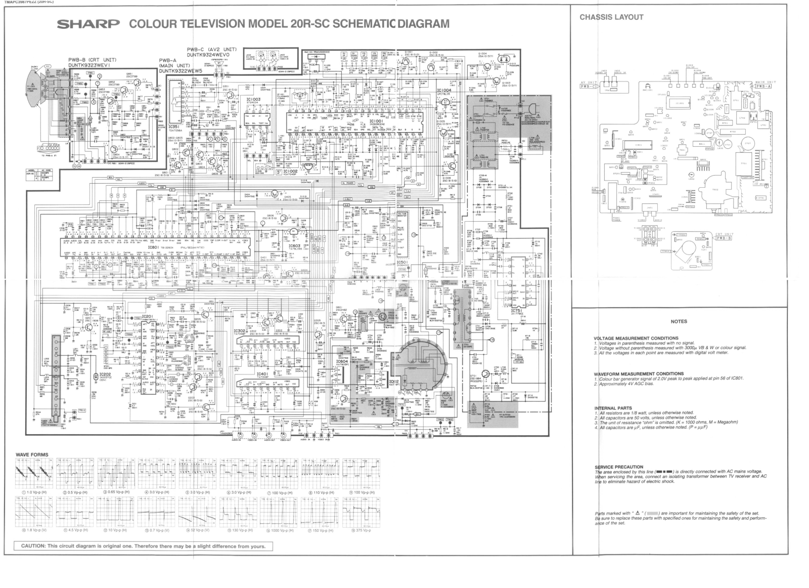 SHARP 20R-SC Schematics