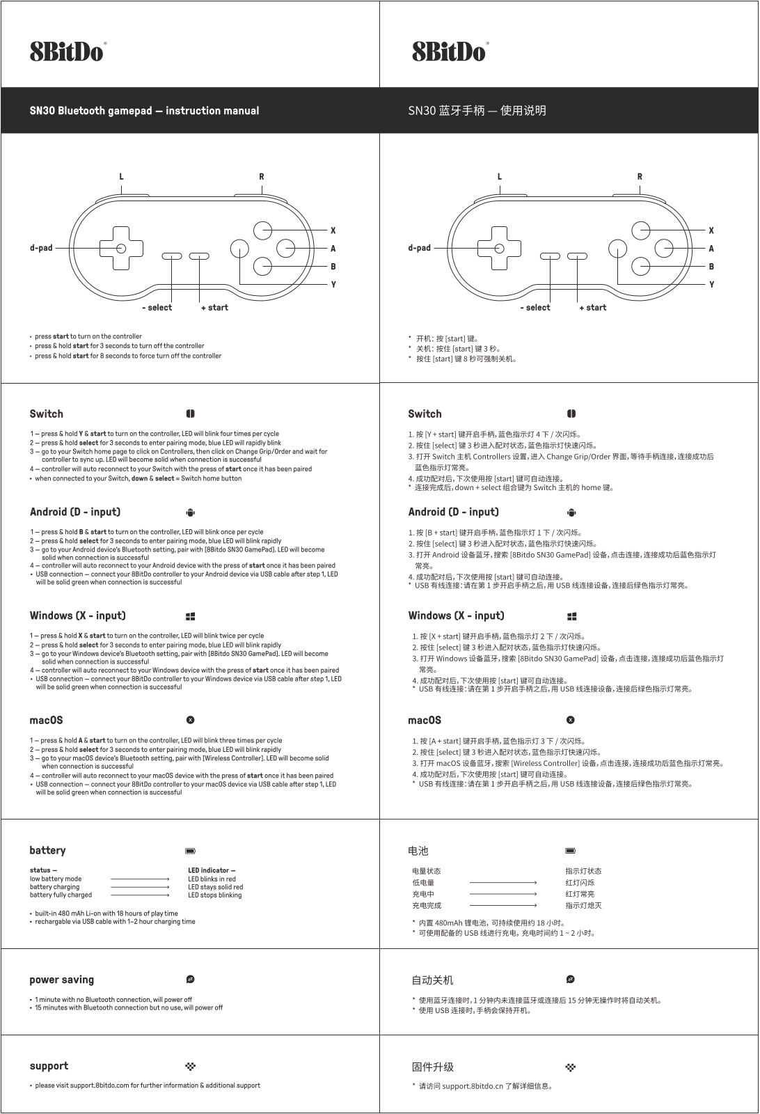 8BitDo SN30 Service Manual