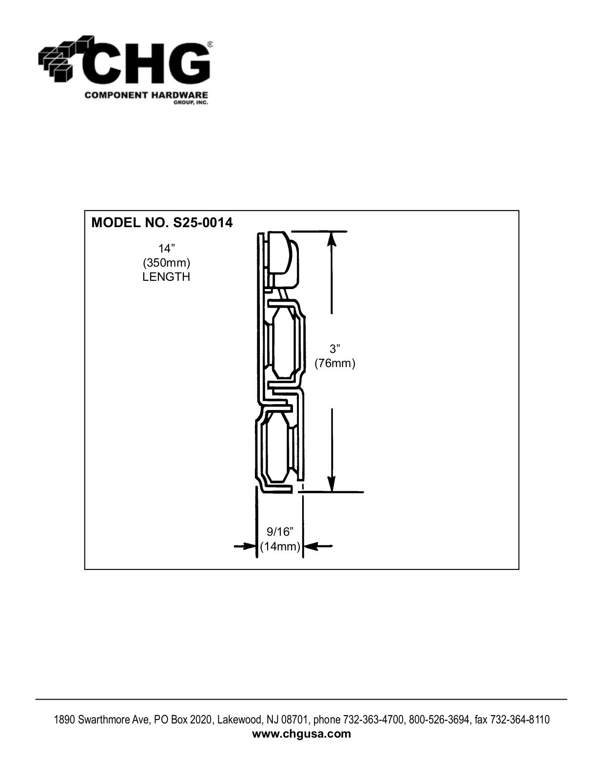 Component Hardware S25-0014 User Manual