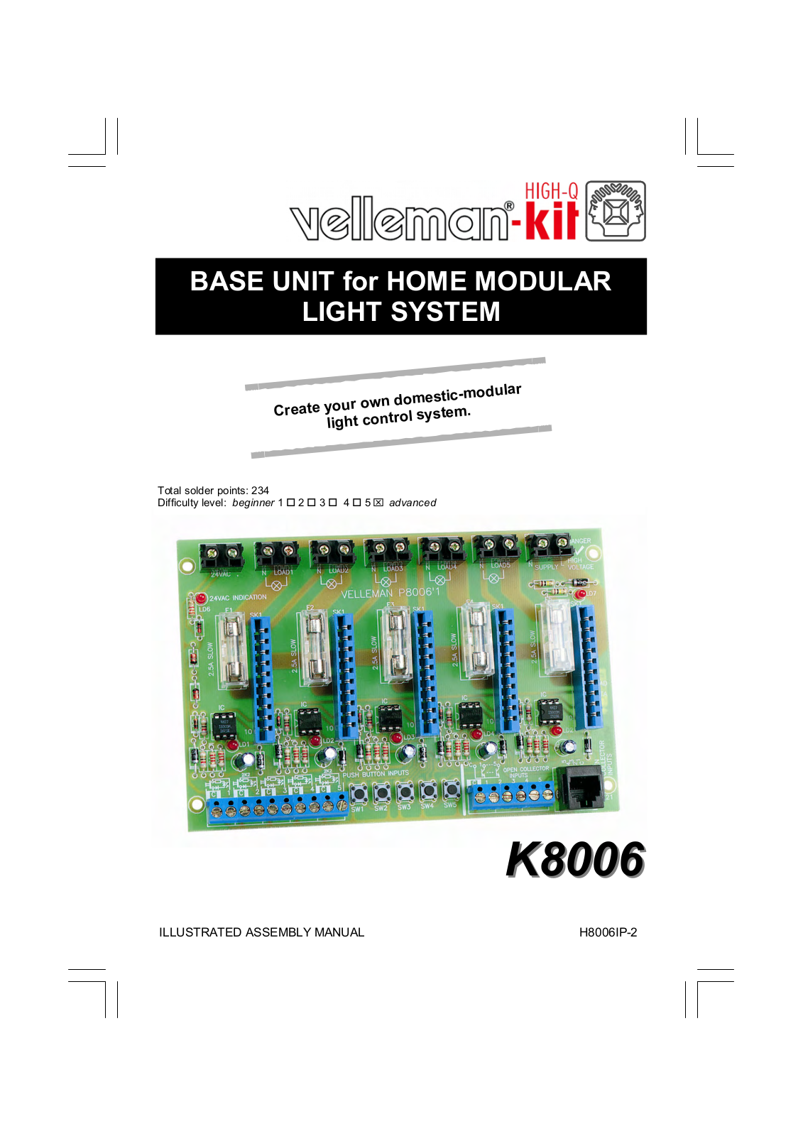 Velleman K8006 Assembly instructions