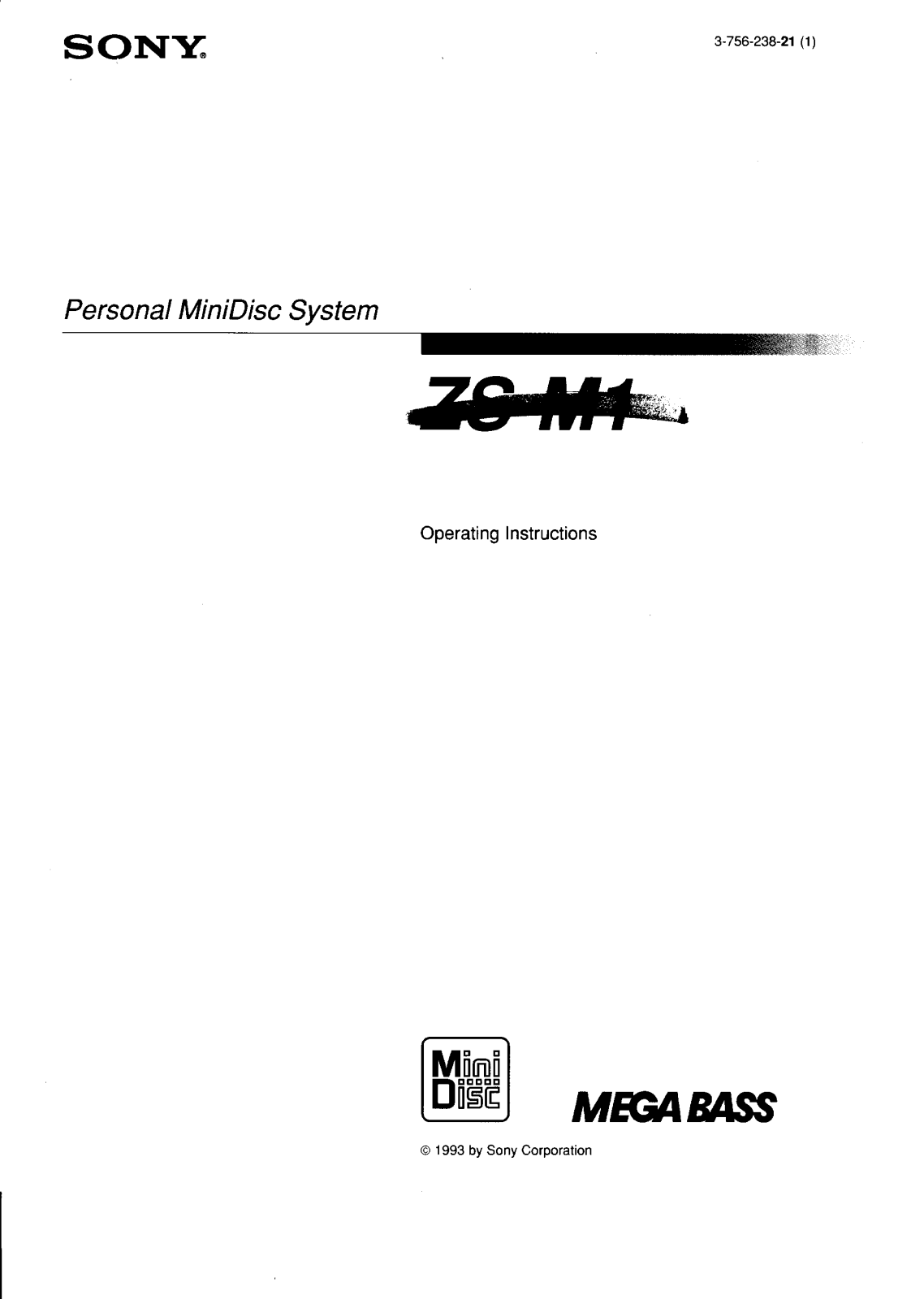 Sony ZS-M1 User Manual