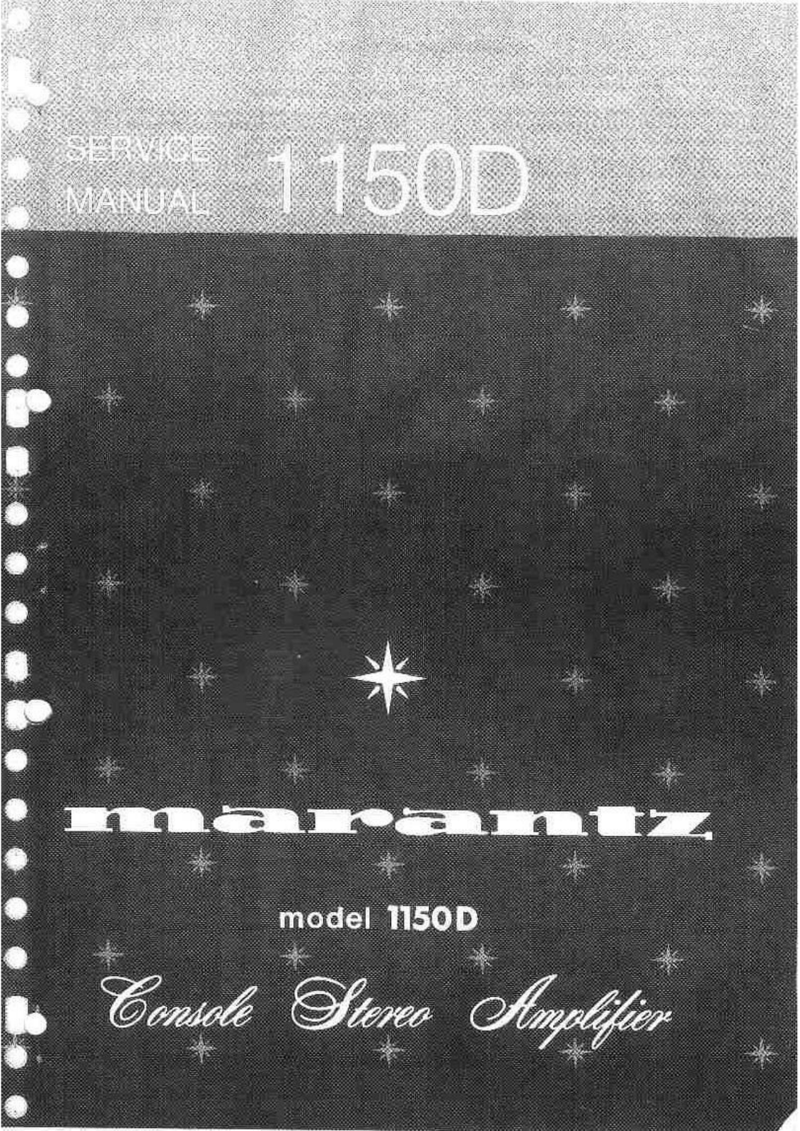 Marantz 1150D Verstärker, 1150D Amplificador, 1150-D Service Manual