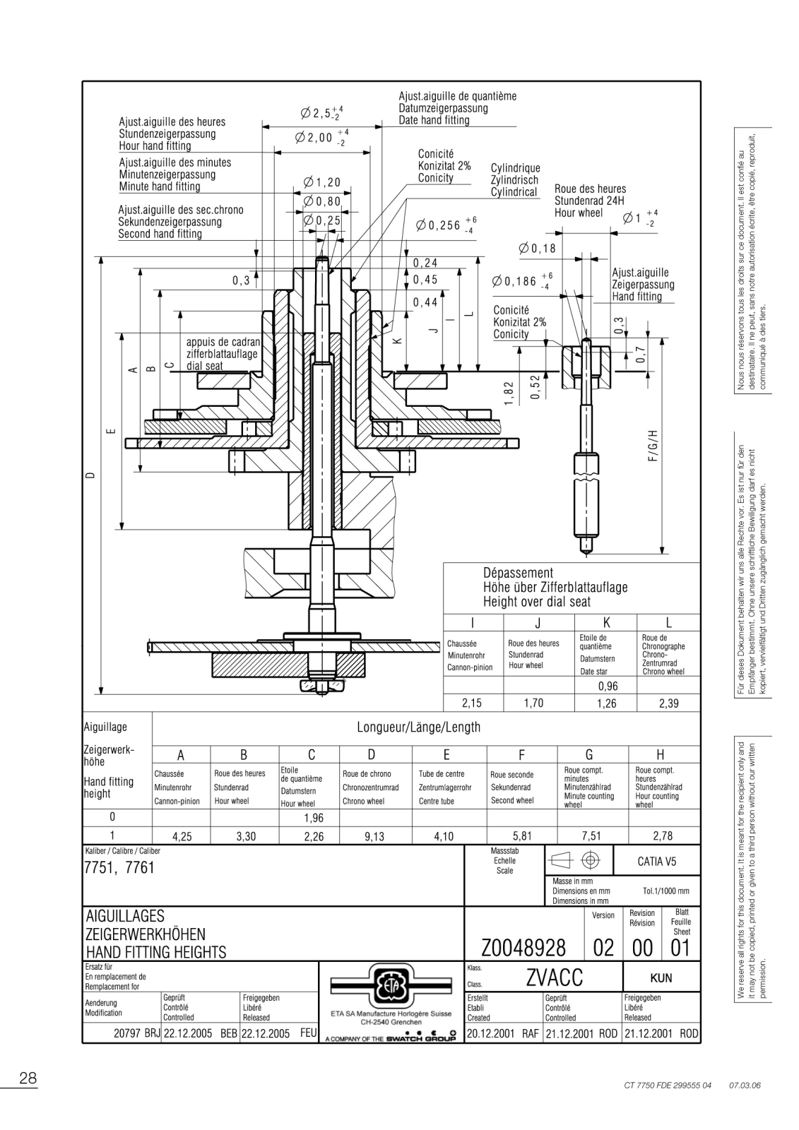 ETA 7750 Schematic