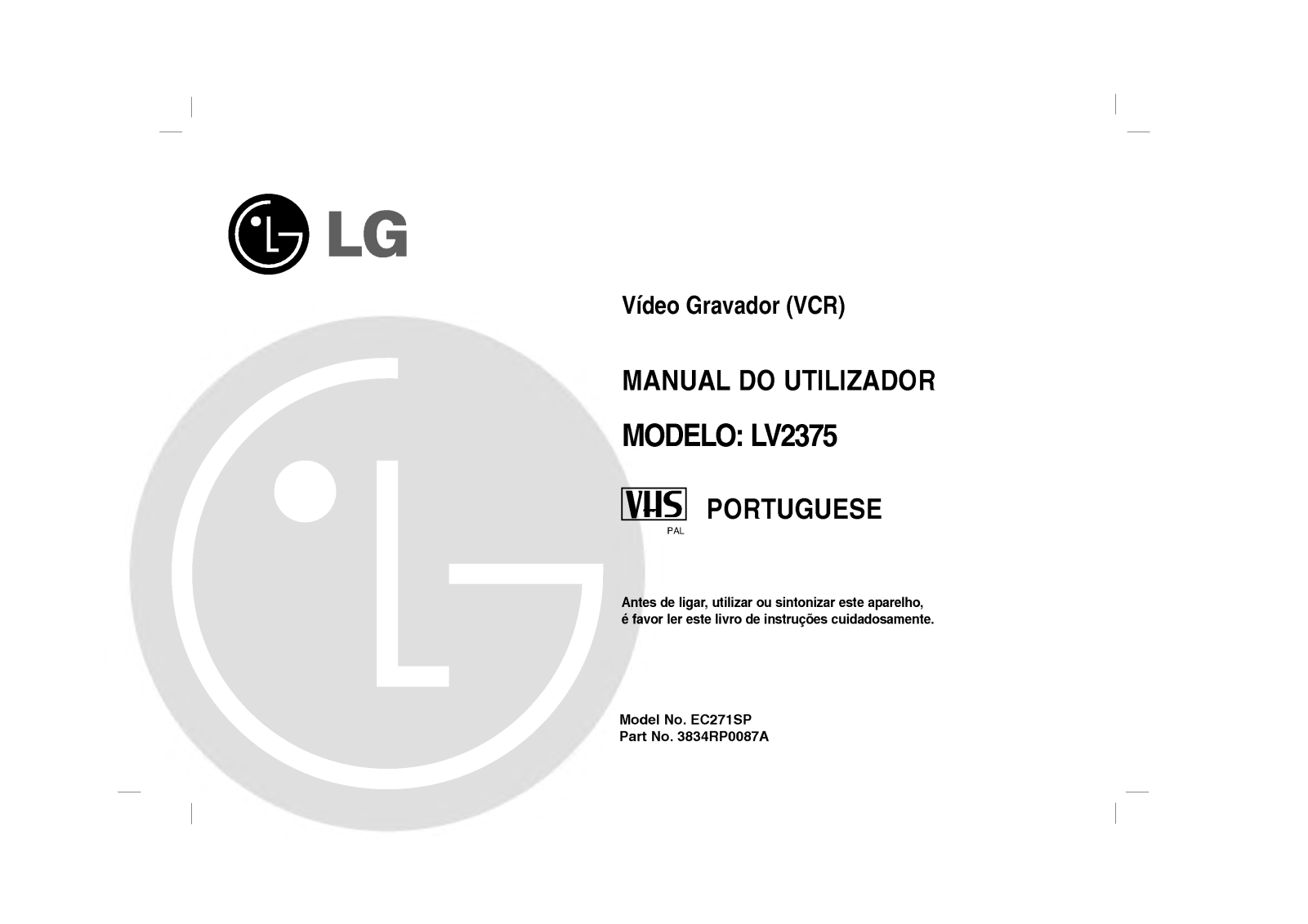 Lg LV2375 user Manual