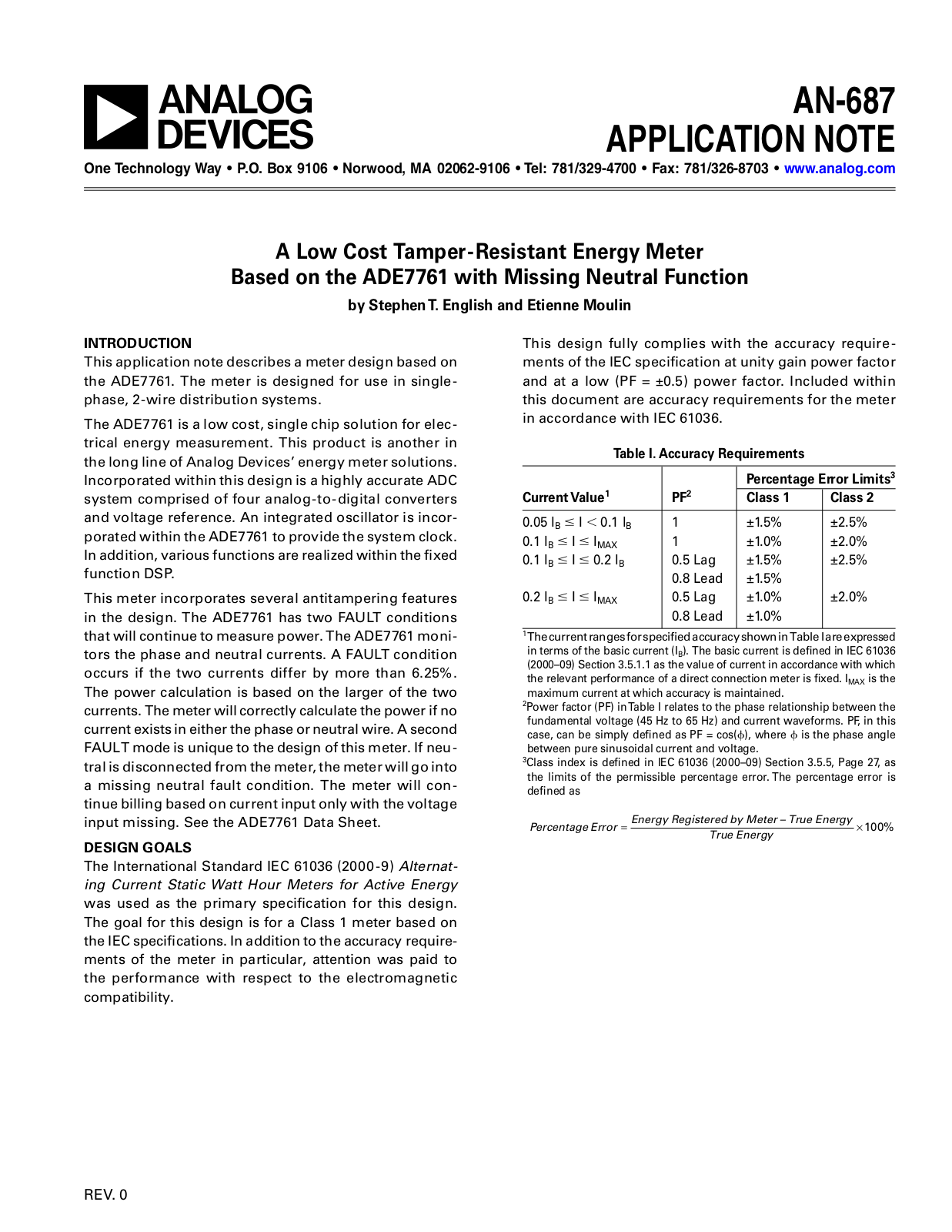 Analog Devices AN687 Application Notes