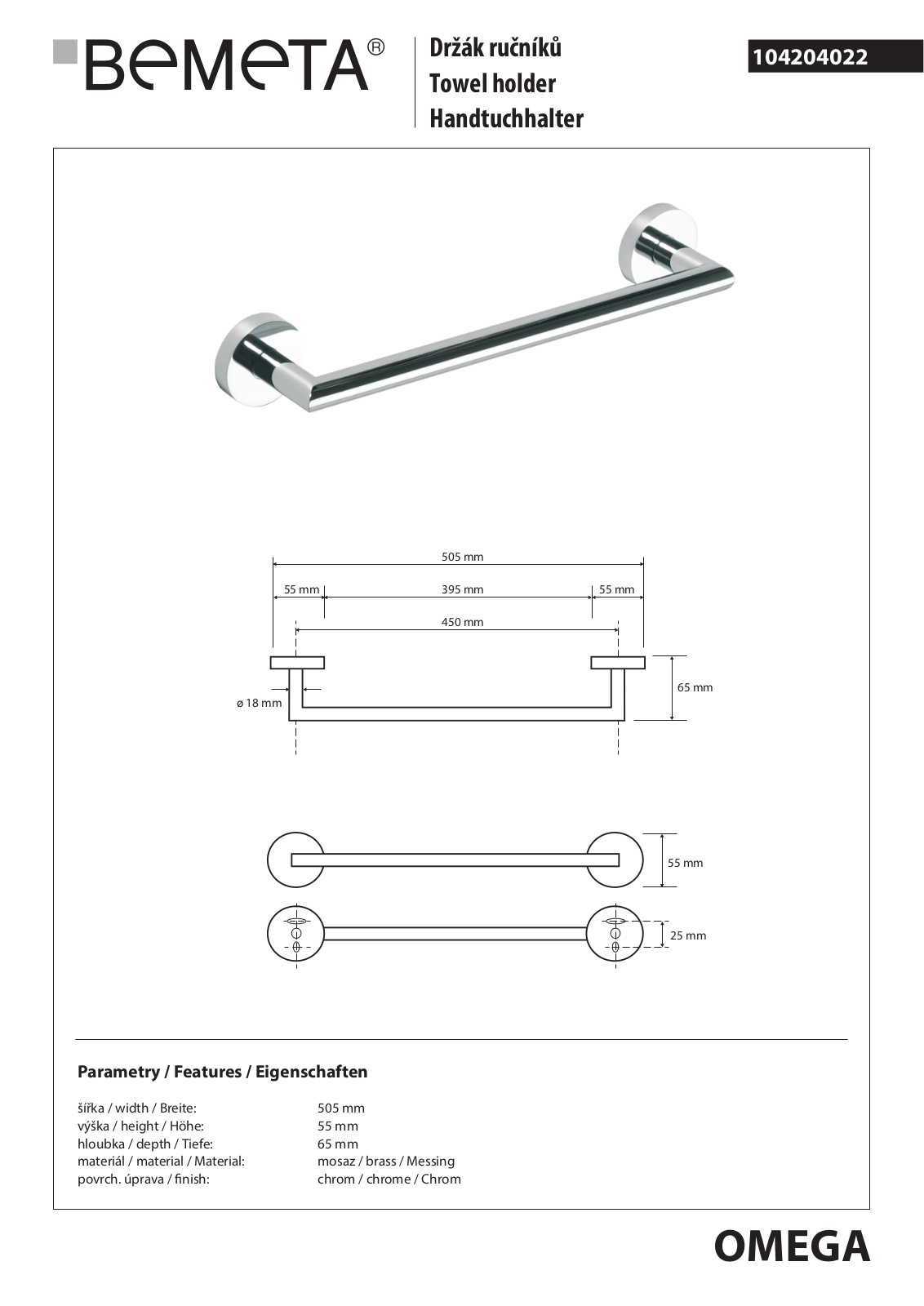 Bemeta Omega 104204022 User guide