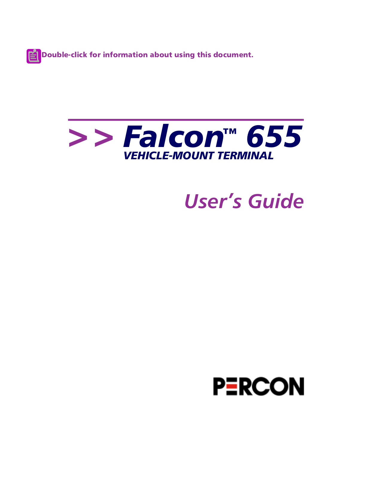 Percon Falcon 655 User Manual - ManualMachine.com