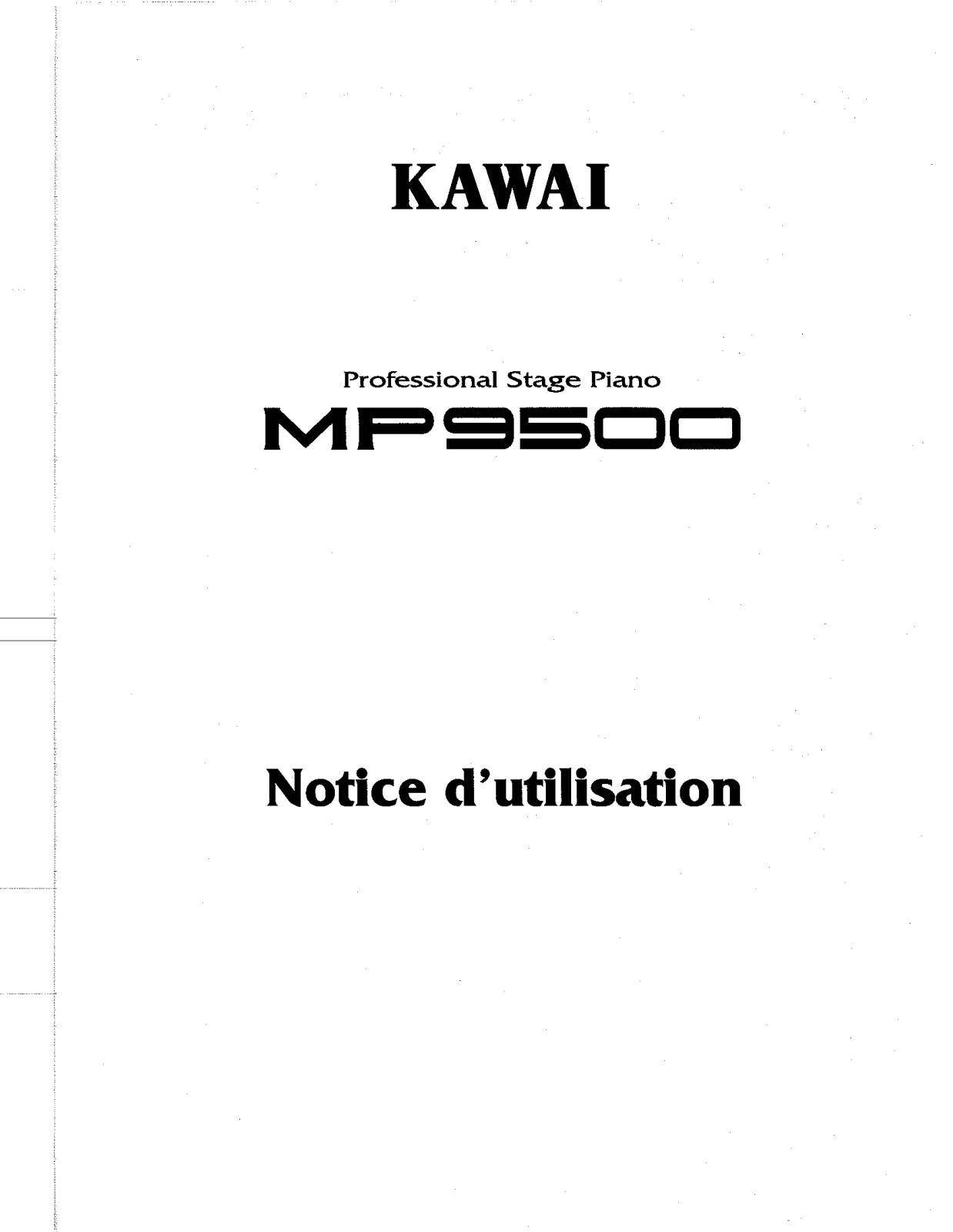 Kawai MP9500 User Manual