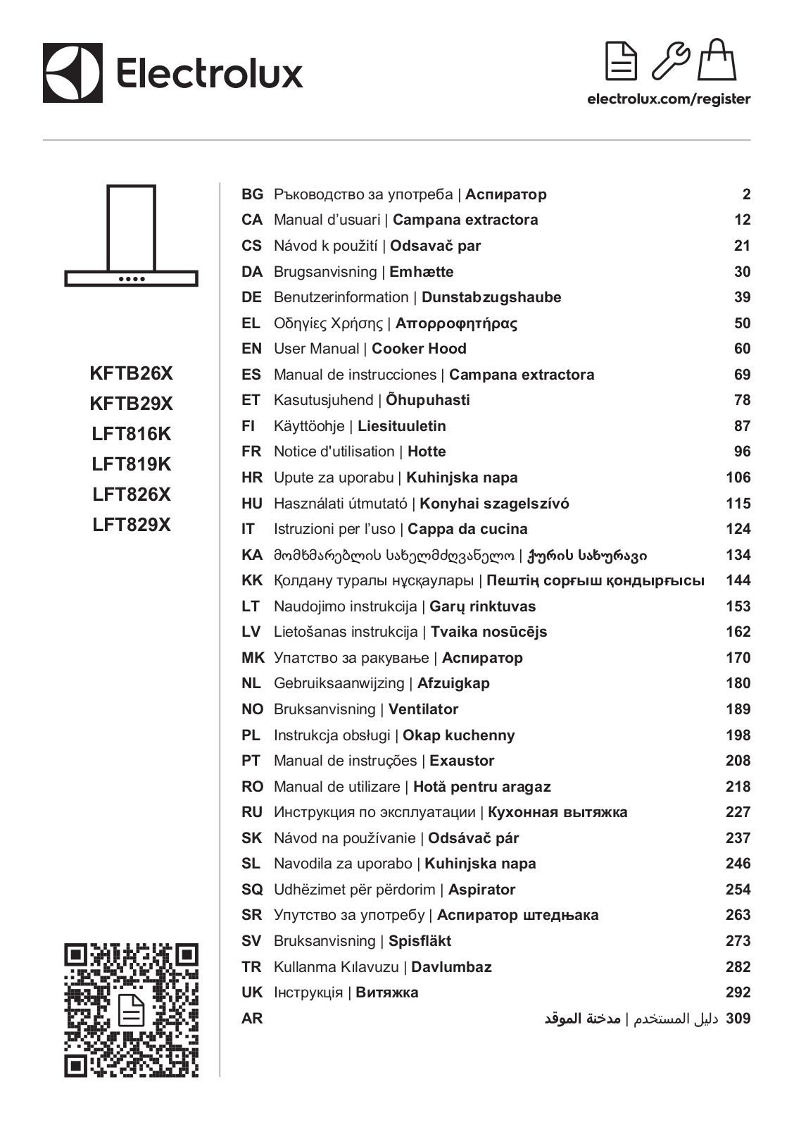 Electrolux KFTB26X, KFTB29X, LFT816K, LFT819K, LFT826X User guide - ManualMachine.com