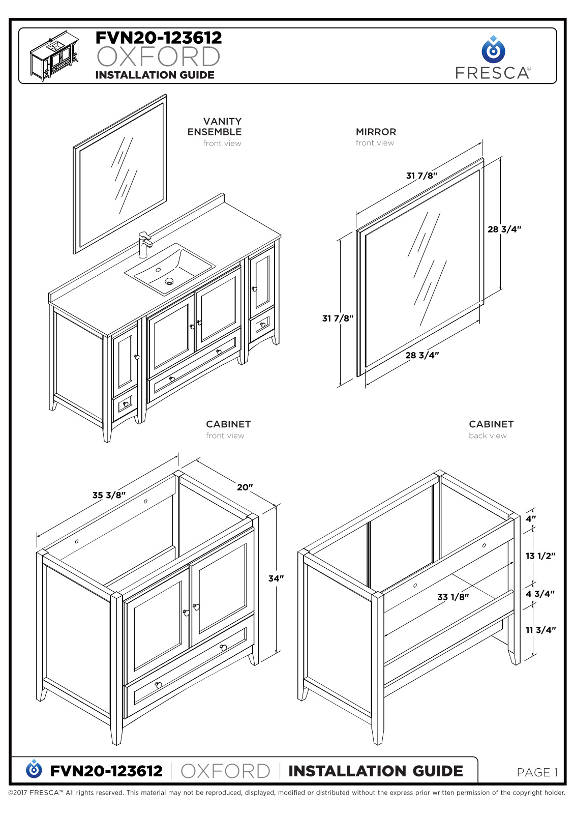 Fresca FBH1910 Installation & Assembly - ManualMachine.com