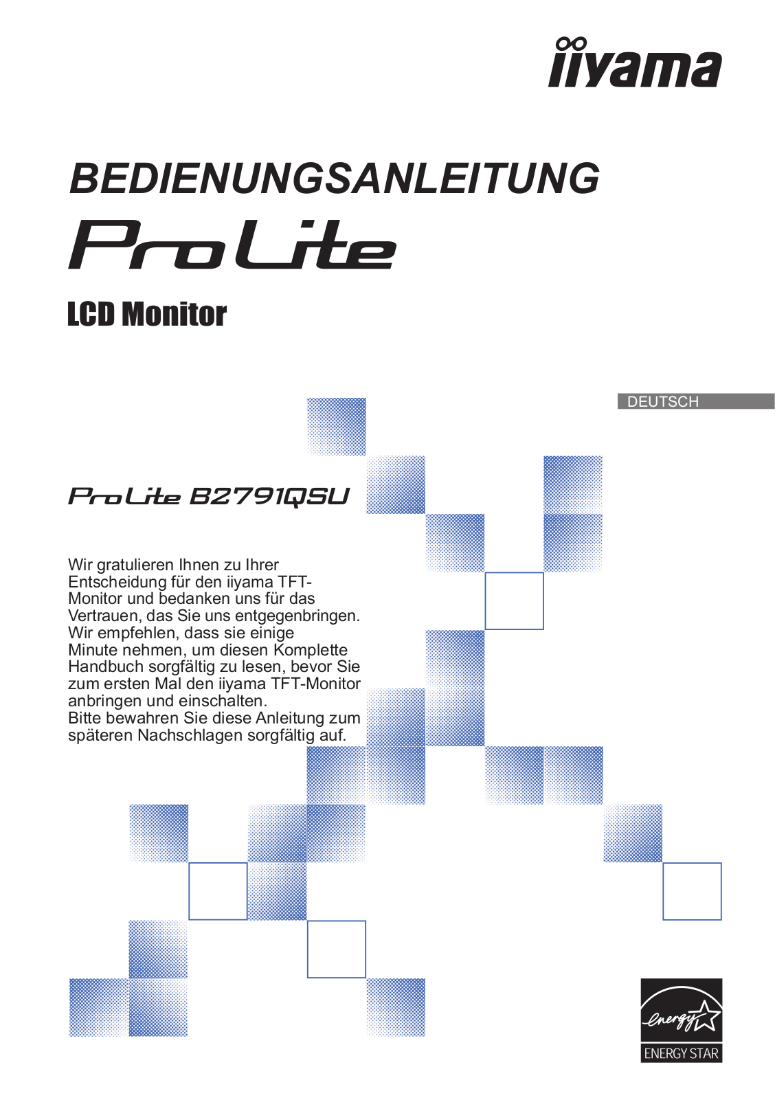 iiyama ProLite B2791QSU-B1 User Manual