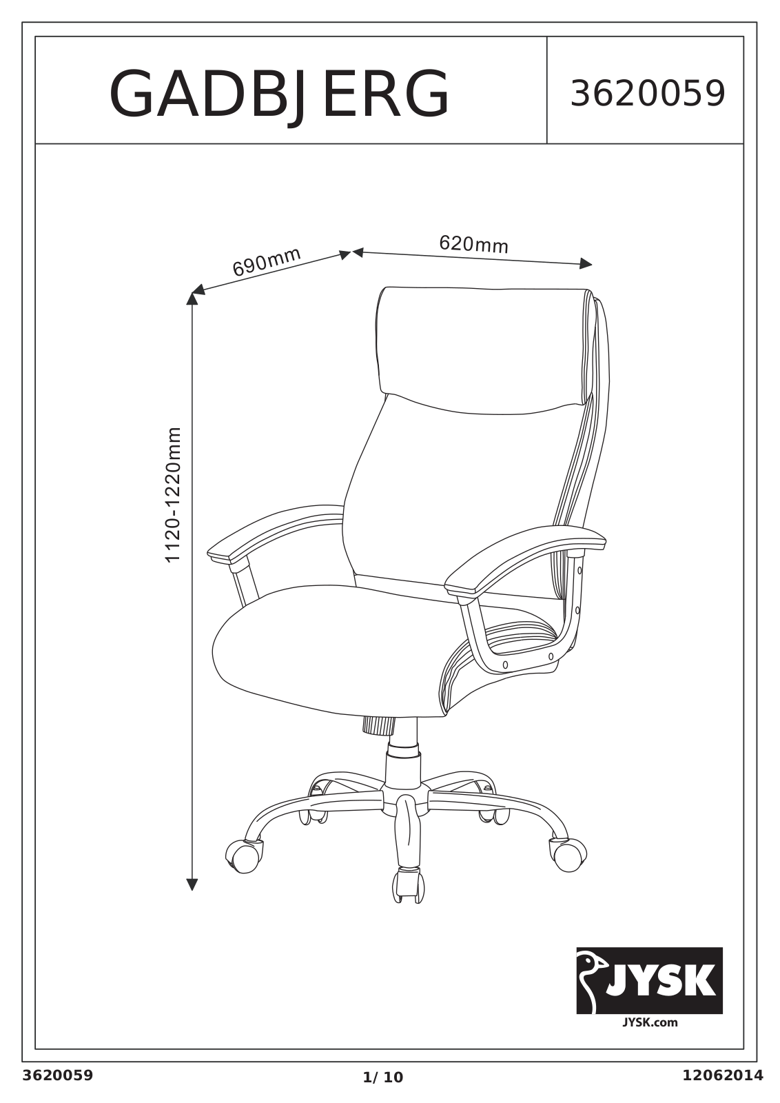 JYSK Gadbjerg User Manual