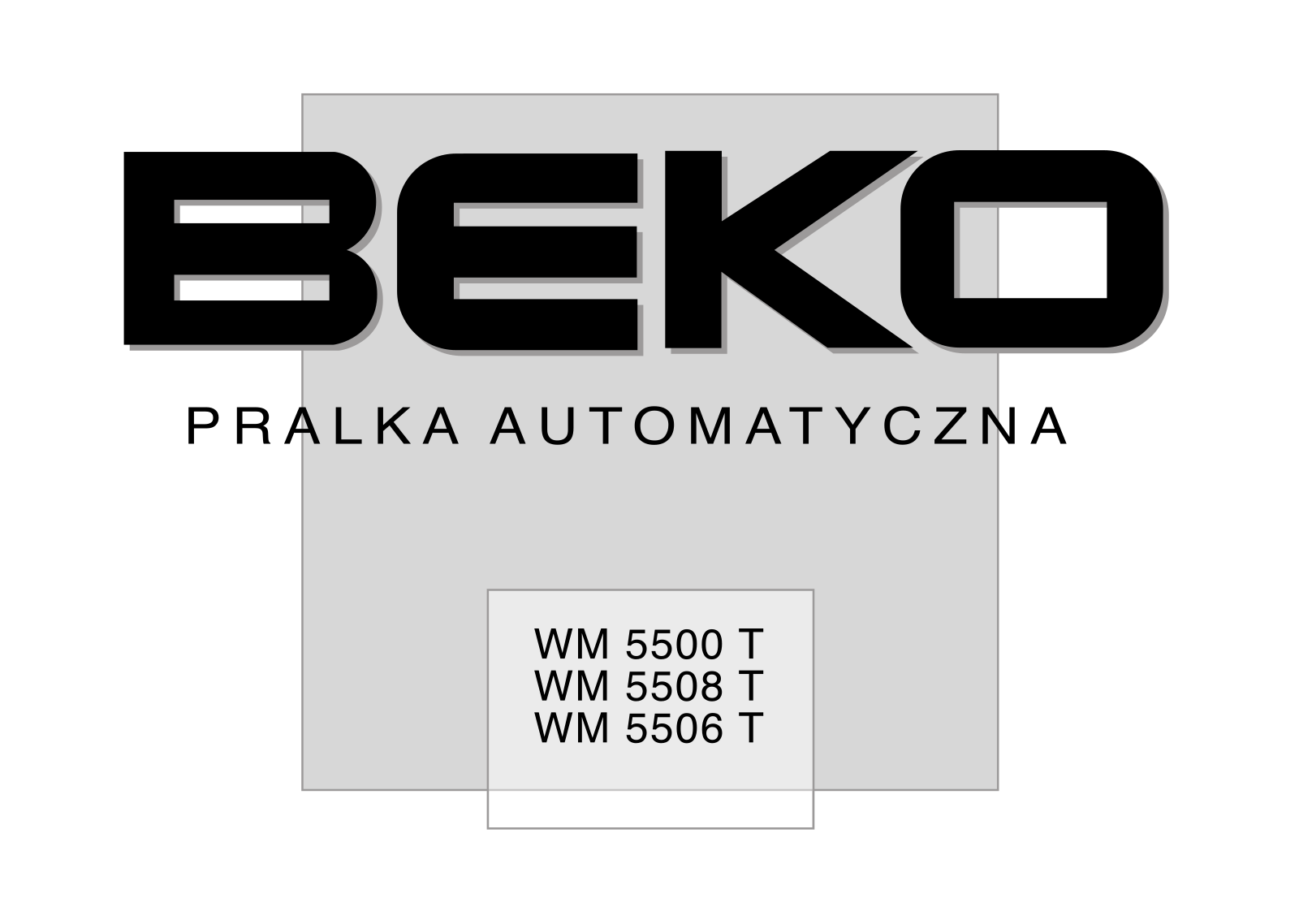 Beko WM 5500 T, WM 5506 T, WM 5508 T User Manual