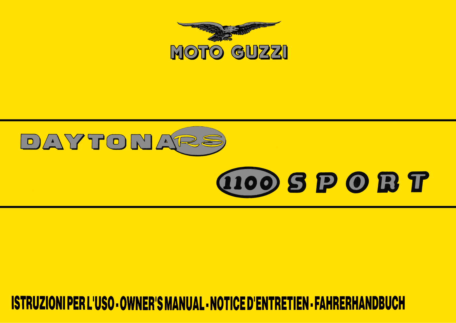 Moto Guzzi Daytona RS, 1100 Sport 1996 Owner's manual