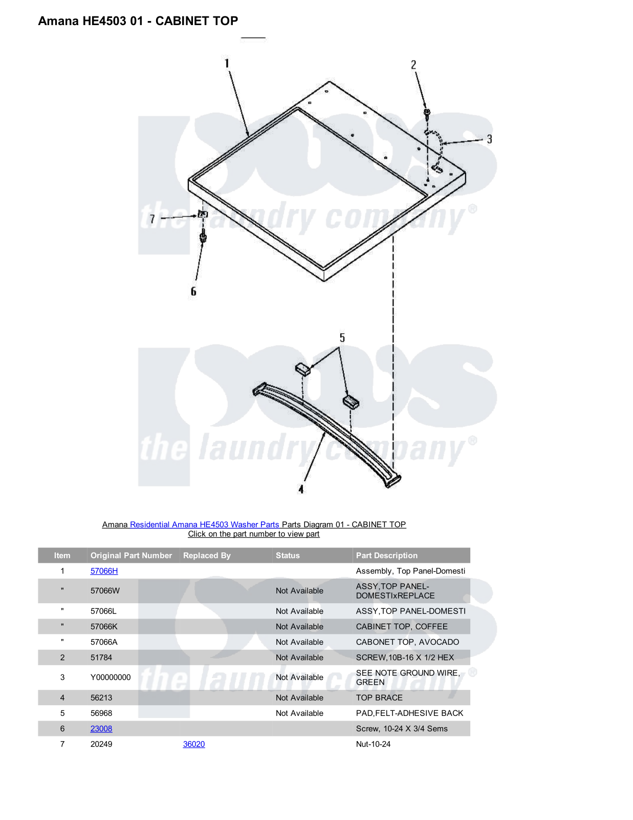 Amana HE4503 Parts Diagram