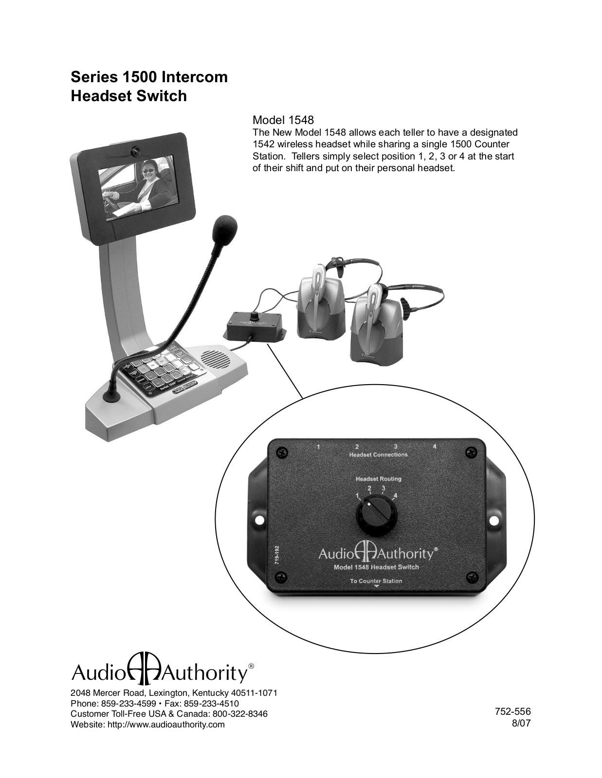 Audio Authority 1548 User Manual