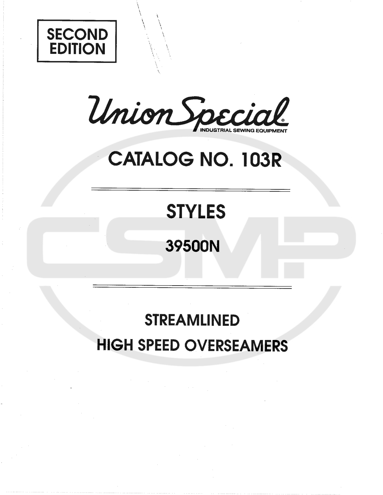 Union Special 103R Parts Book