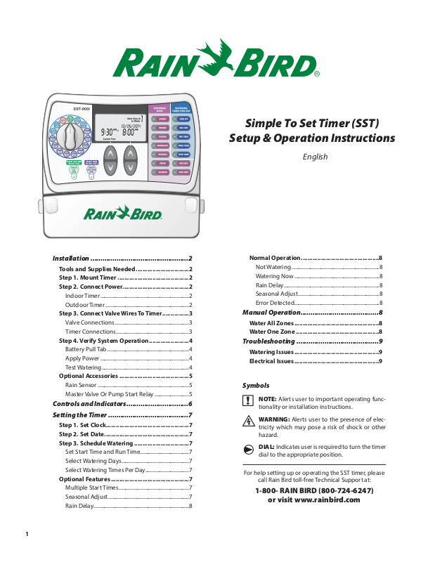 How To Program Rain Bird Sst I