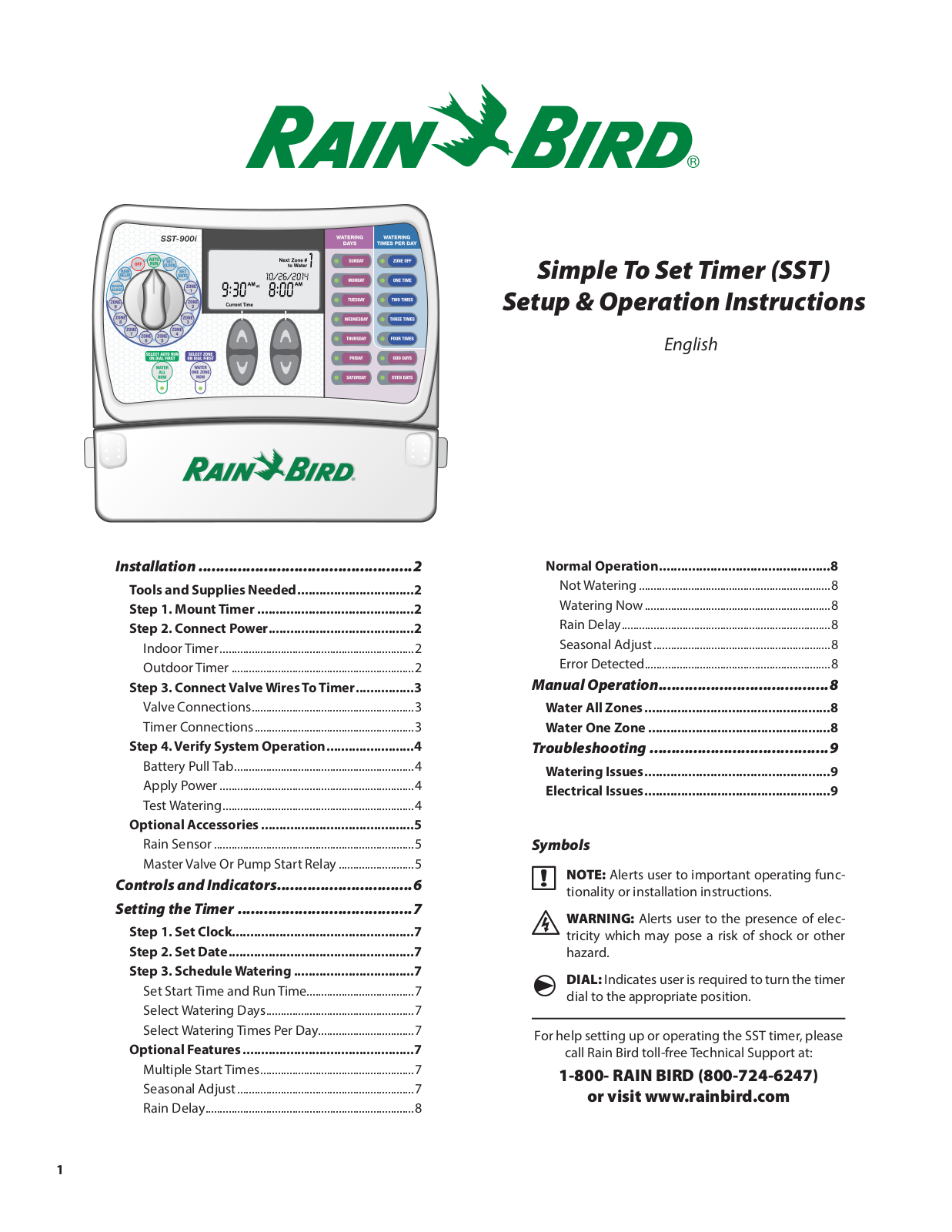 Rain bird SST-900I User Manual
