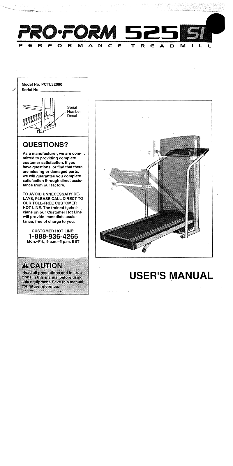 ProForm PCTL32060 User Manual