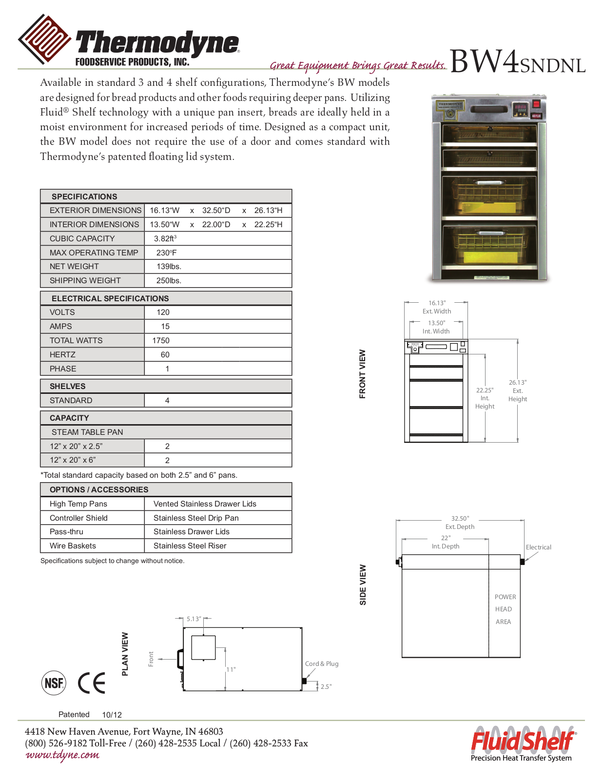 Thermodyne BW4SNDNL User Manual