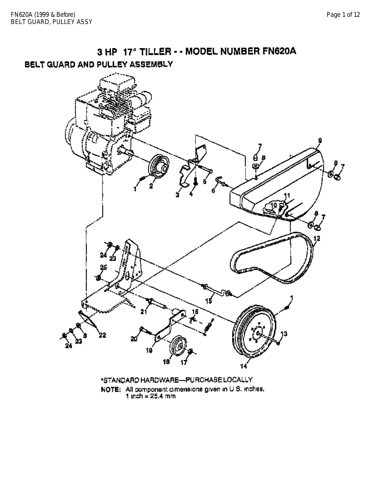 AYP FN620A Parts List