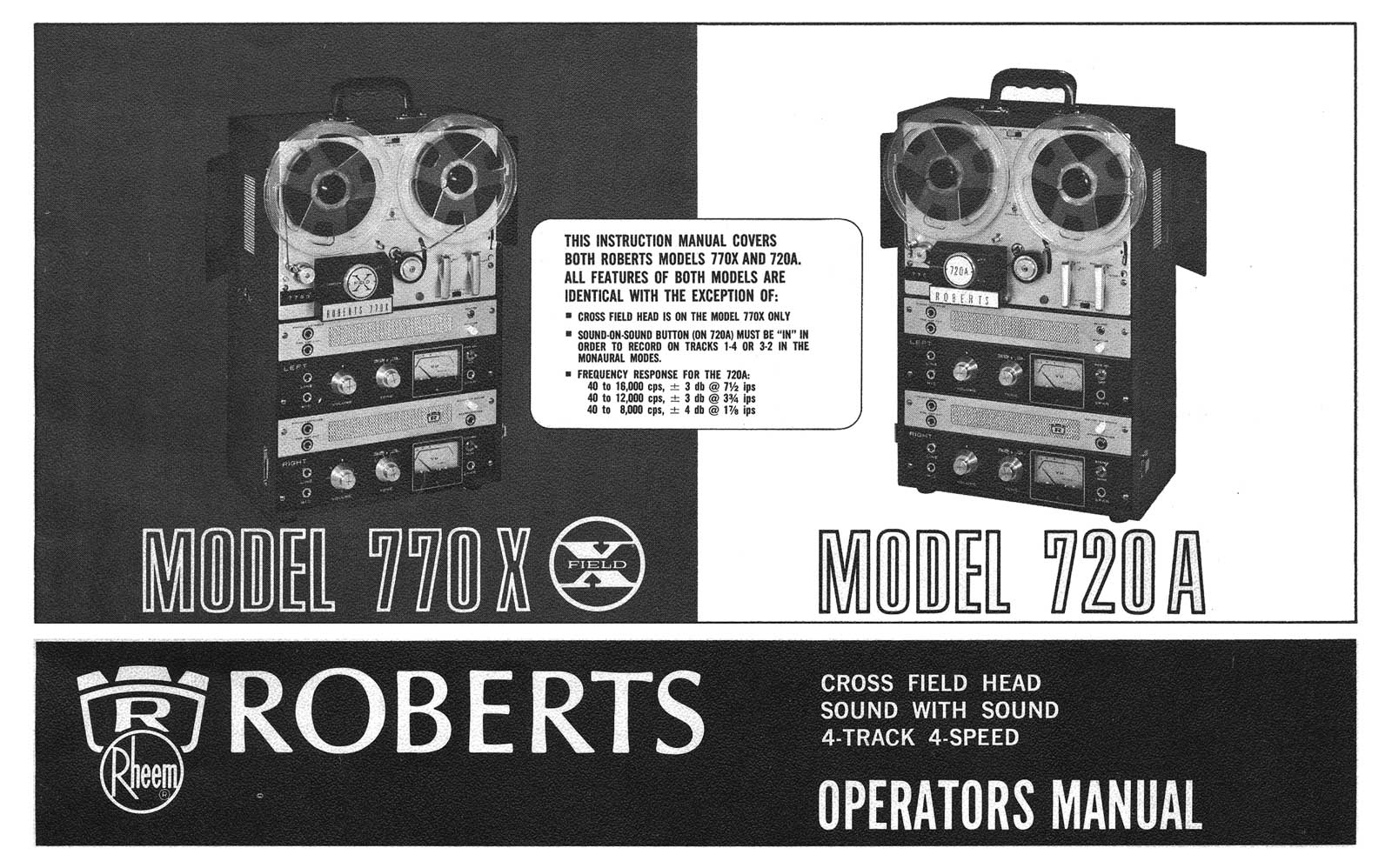 Roberts 720A Owners Manual