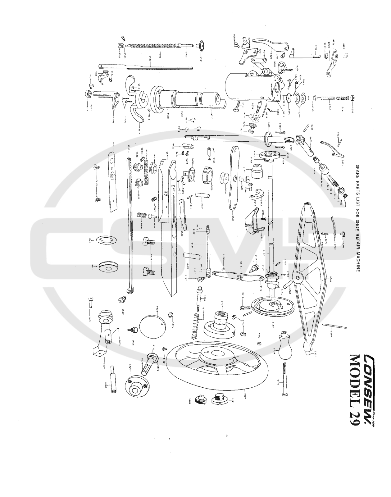 Consew 29BL Parts Book