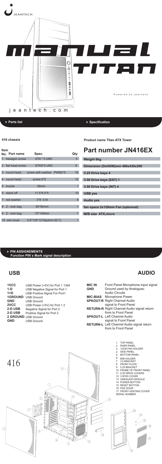 Jeantech TITAN User Manual