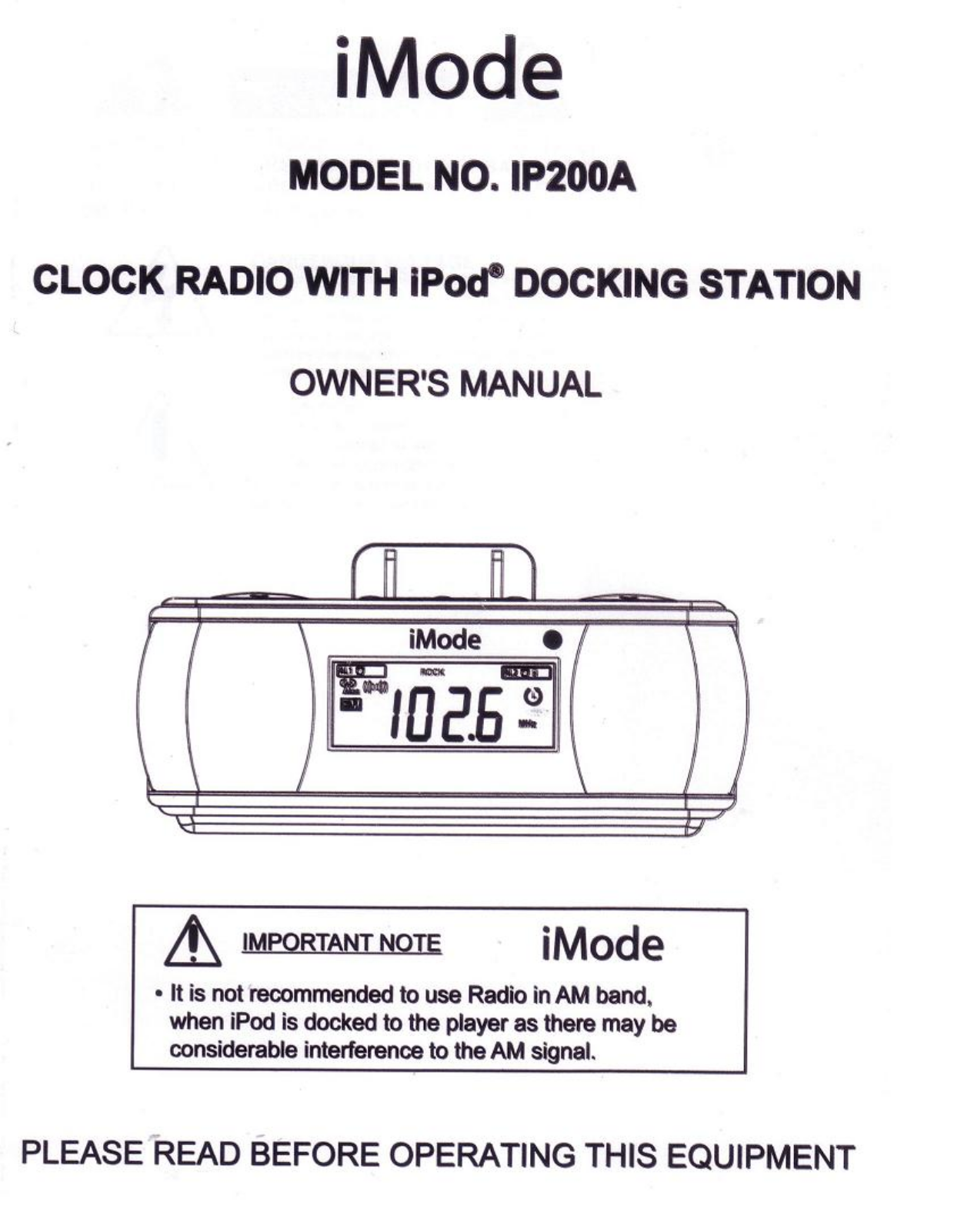 Curtis IP200, IP200A User Manual