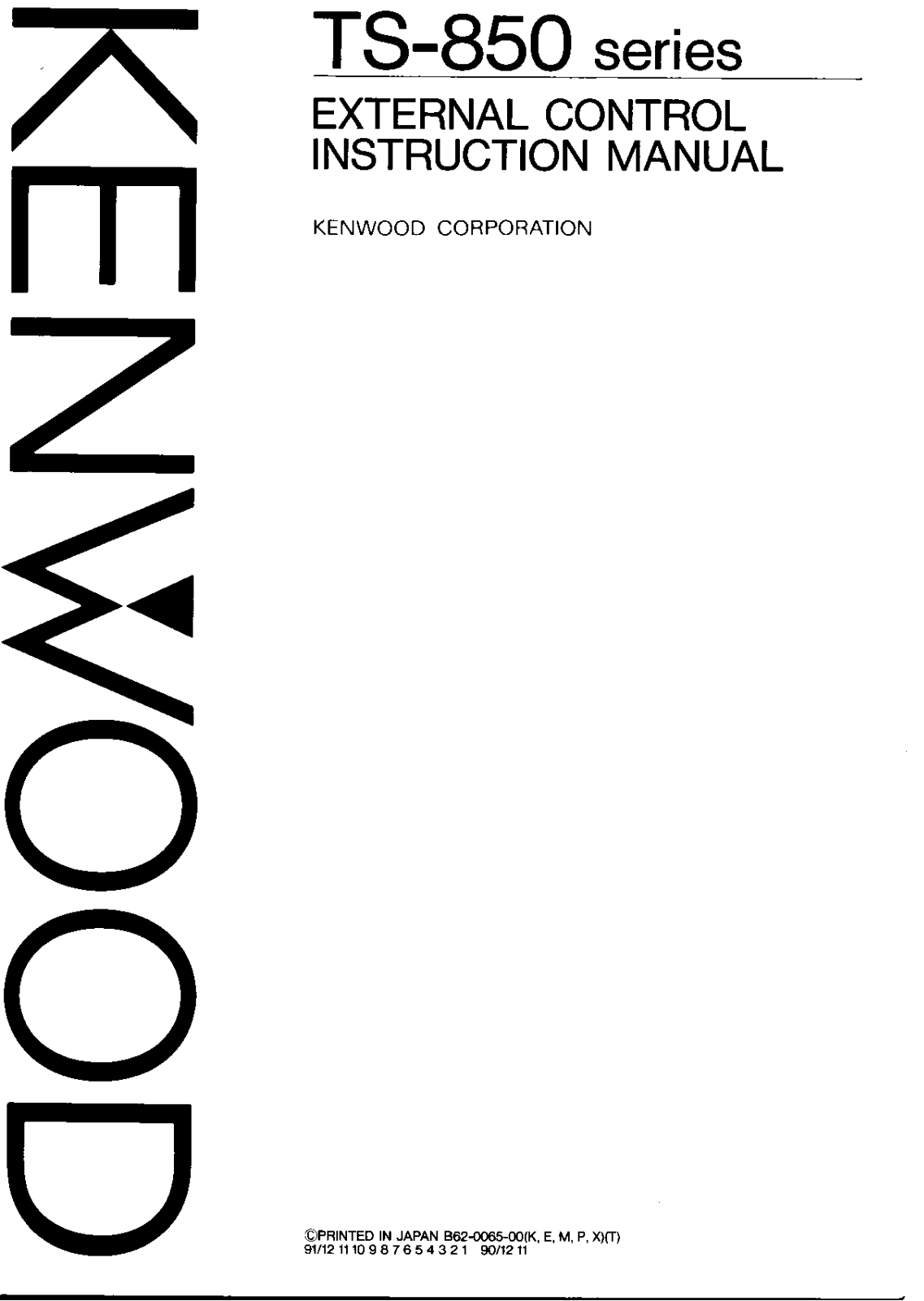 Kenwood TS-850 User Manual