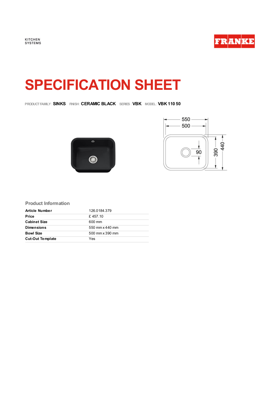 Franke Foodservice VBK 110 50 User Manual