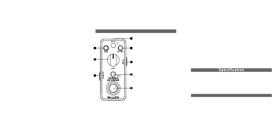 Mooer Tender Octaver MKII User manual