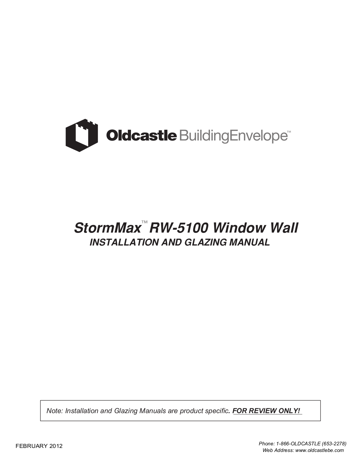 Olldcastlebe RW-5100 User Manual